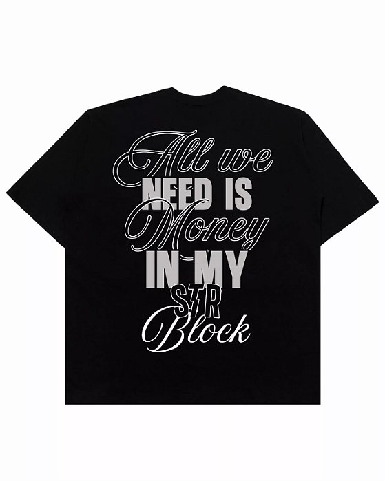 Camiseta Stranger Oversized Preta