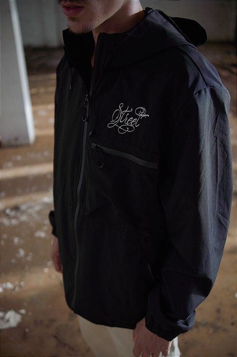 Jaqueta Corta Vento Street Lines Black