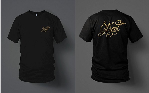 Camiseta Street Cursive Preta