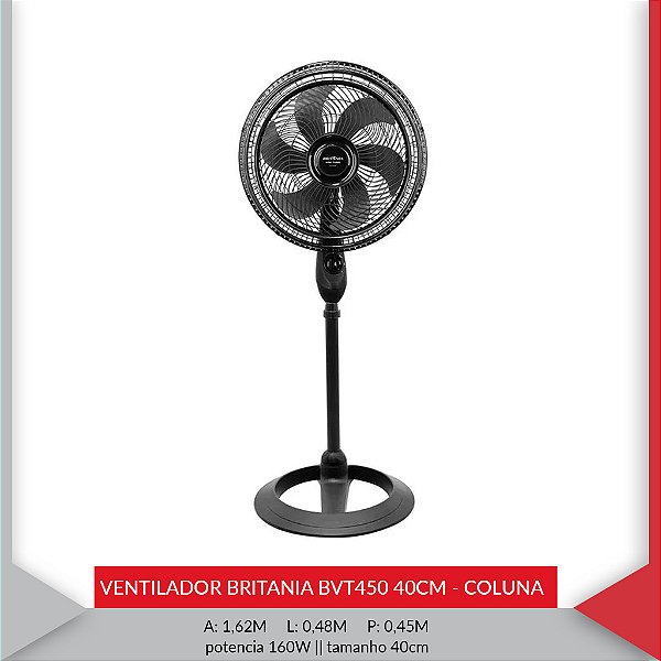 VENTILADOR BRIT. BVT450 40CM COLUNA