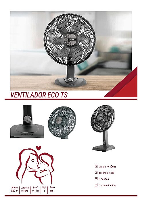 VENTILADOR ECO TS 30CM