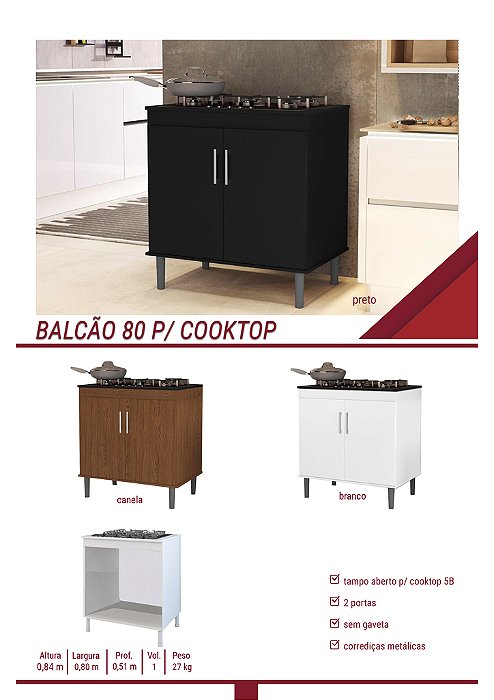 BALCAO P/ COOKTOP 80