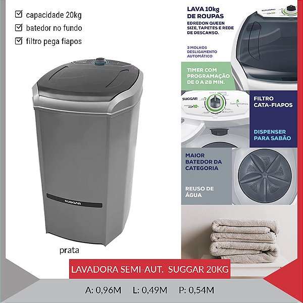 LAVADORA SUGGAR LAVAMAX 20KG