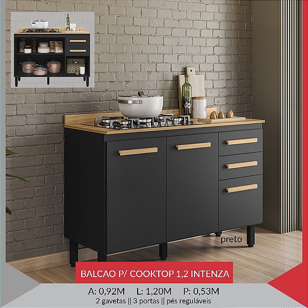 BALCAO P/ COOKTOP 1,2 INTENZA - NICIOLI