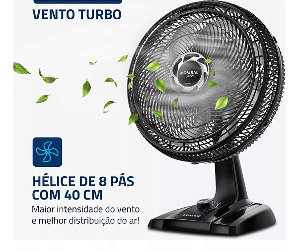 VENTILADOR MONDIAL MESA 40cm