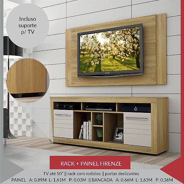 RACK COM PAINEL FIRENZE
