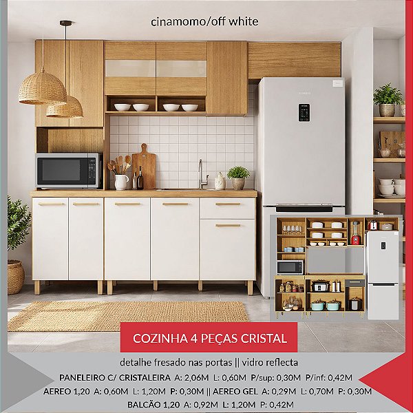 COZINHA 4 PECAS CRISTAL