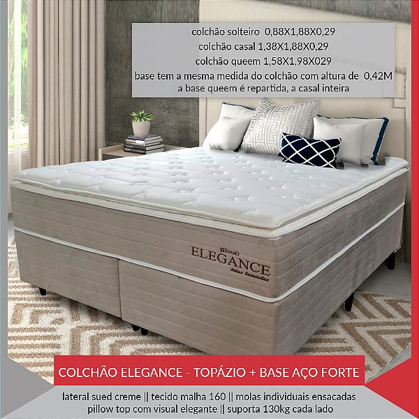 COLCHAO ELEGANCE 30CM ALT - CREME