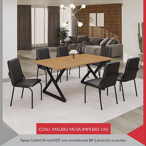 CX com 3 CADEIRA MALIBU CORINO