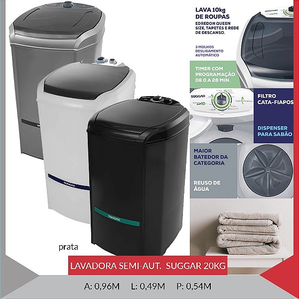 LAVADORA SUGGAR LAVAMAX 20KG