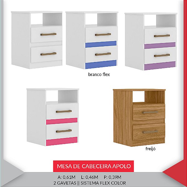 MESA DE CABECEIRA APOLO