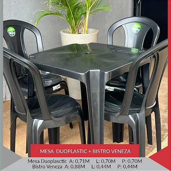 MESA PRETA DUOPLASTIC