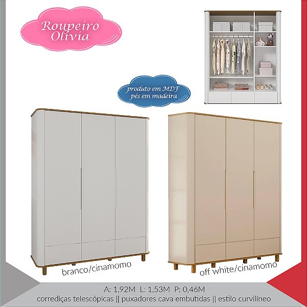 ROUPEIRO OLIVIA 3 PORTAS