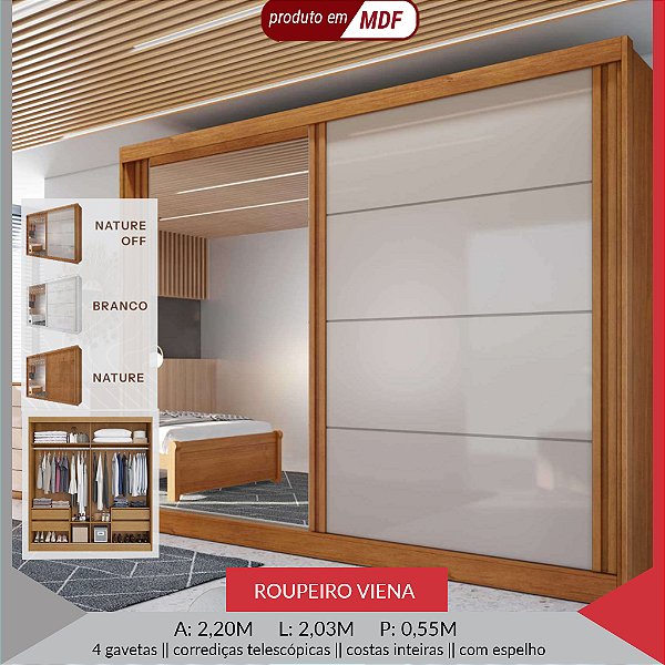 ROUPEIRO VIENA C/ ESPELHO