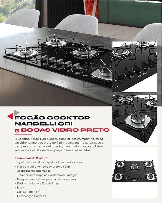 COOKTOP NARDELLI ORI