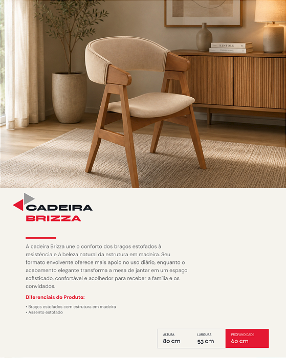 CX C/ 2 CADEIRA BRIZZA