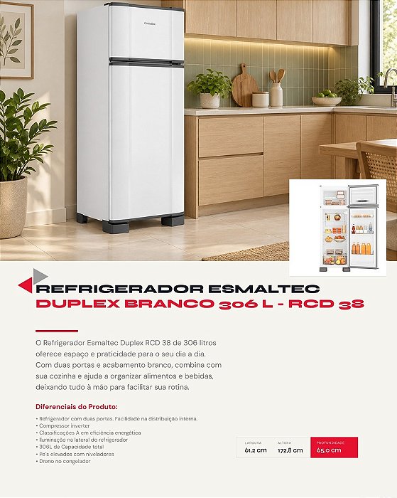 GELADEIRA DUPLEX RCD38 338L