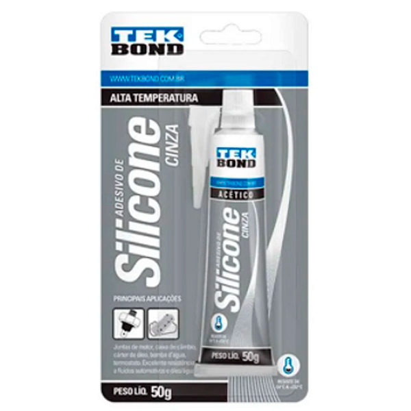 Borracha de silicone acético Cinza 50g TEKBOND