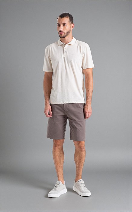 Bermuda Ellus Masculina Sarja Cinza