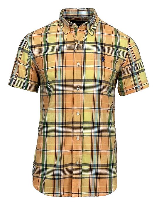 Camisa Ralph Lauren Oxford Classica Amarela