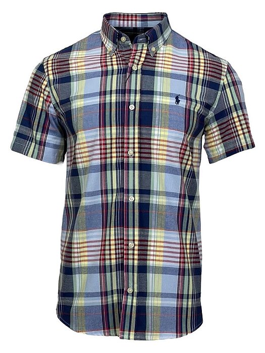 Camisa Ralph Lauren Oxford Classica Azul