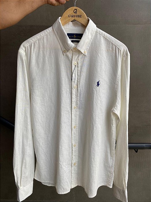 Camisa Ralph Lauren Linho Cor Branca