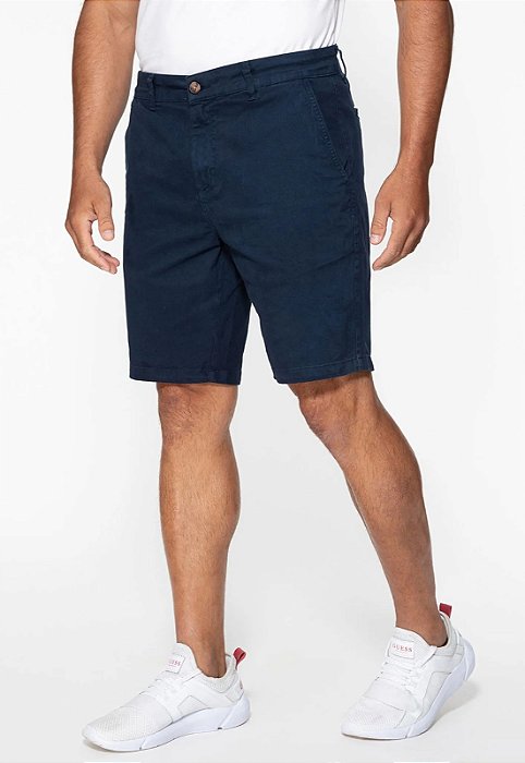 Bermuda Chino Guess Masculina Azul Escuro