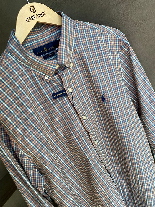Camisa Xadrez Ralph Lauren Masculina Manga Longa