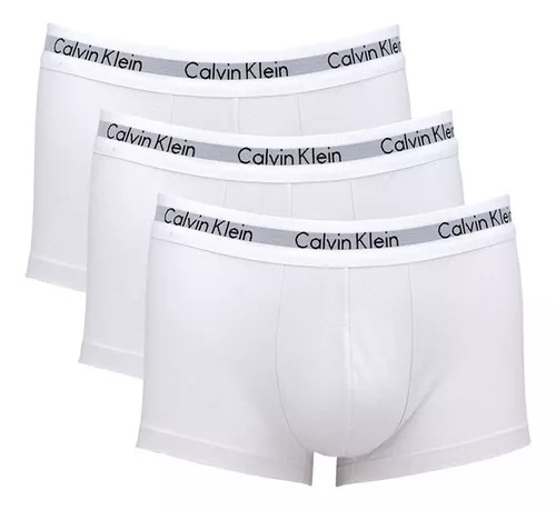 KIT 3 Cuecas Calvin Klein Low Rise Trunk Branco G