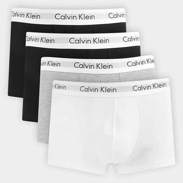 Kit 4 Cuecas Calvin Klein Low Rise Trunk GG