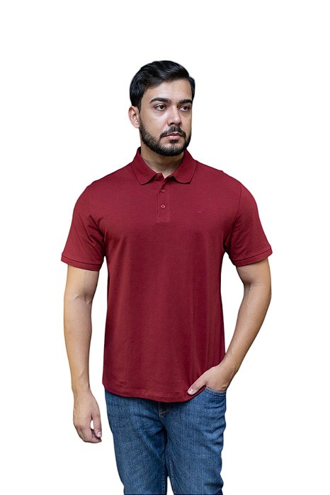 Polo Piquet Ellus Masculina Classic Cereja