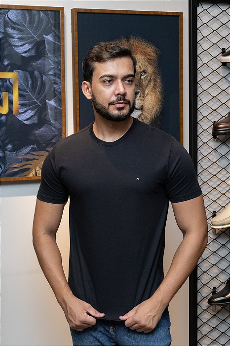 Camiseta Aramis Básica Manga Curta Preto
