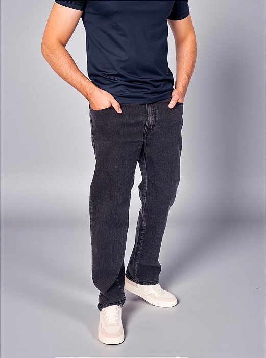 Calça Ellus Masculina Reta Black Straight Et. Zetex 1966 Lav.Black