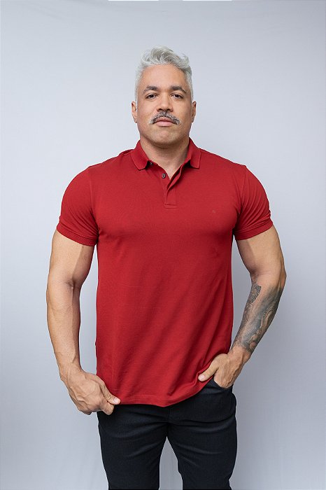 Polo Aramis Masculina Piquet Vermelho