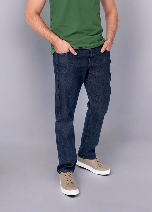 Calça Jeans Aramis Regular Intense Blue Azul Escuro