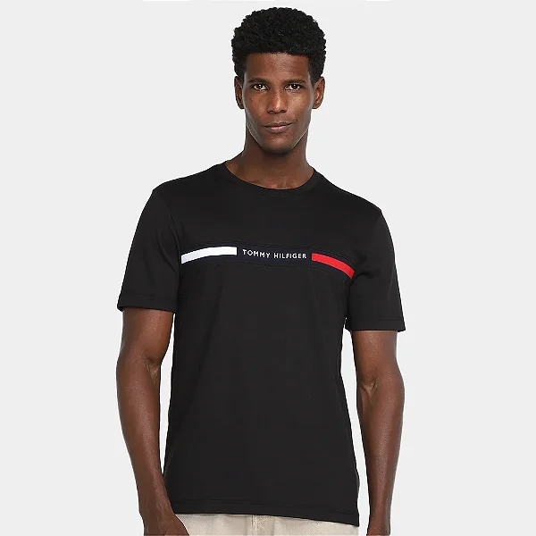 Camiseta Tommy Hilfiger Chest Insert Masculina Branco