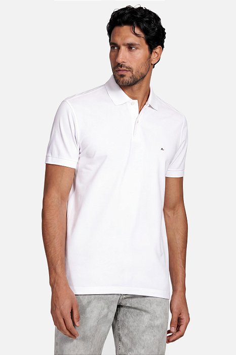 Camisa Polo Aramis Masculina Básica Piquet Branco