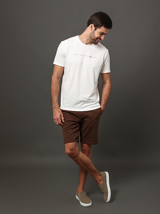 Camiseta Calvin Klein Jeans Masculina Off White