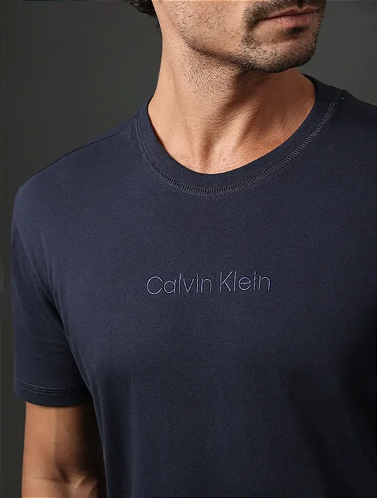 Camiseta Masculina Meia Malha Calvin Klein Underwear Marinho
