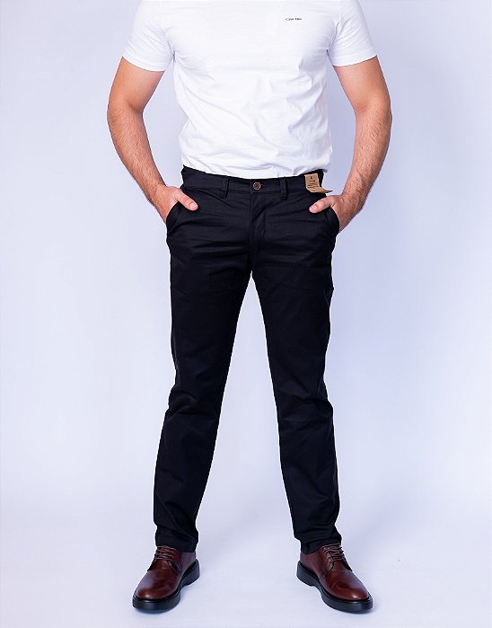 Calça Garbanne Slim Algodão Egipcio Preto