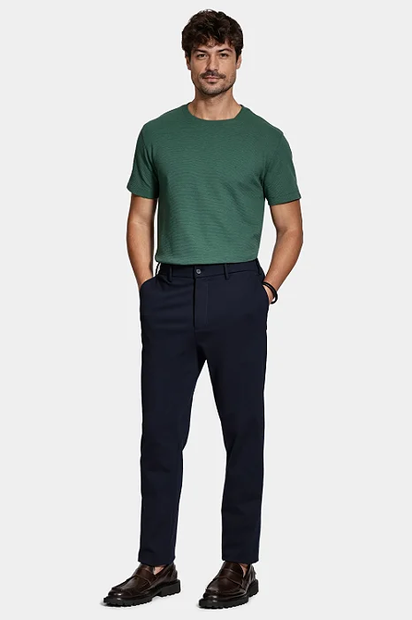 Camiseta Basica Manga Curta Com Textura Ottoman Pinho