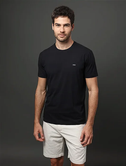 Camiseta Masculina Algodão Egípcio Calvin Klein Preto