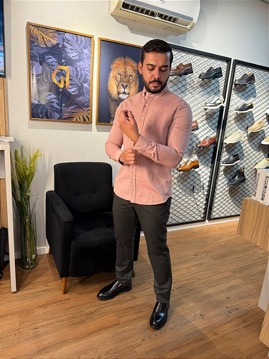 Camisa Oxford Slim Aramis Planalto Telha