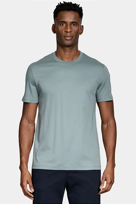 Camiseta Aramis Silk Toque Seda Masculina Menta
