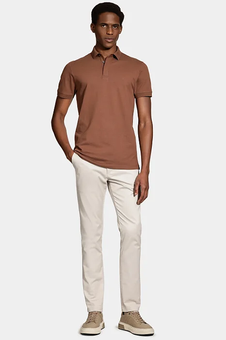 Polo Aramis Manga Curta Piquet Color Fix Havana