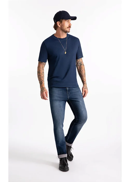 Calça Jeans Ellus Slim Jogging Intense Blue Lavagem Escuro