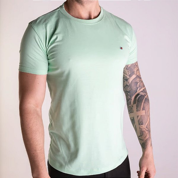 Camiseta Tommy Hilfiger Masculina Essential Verde