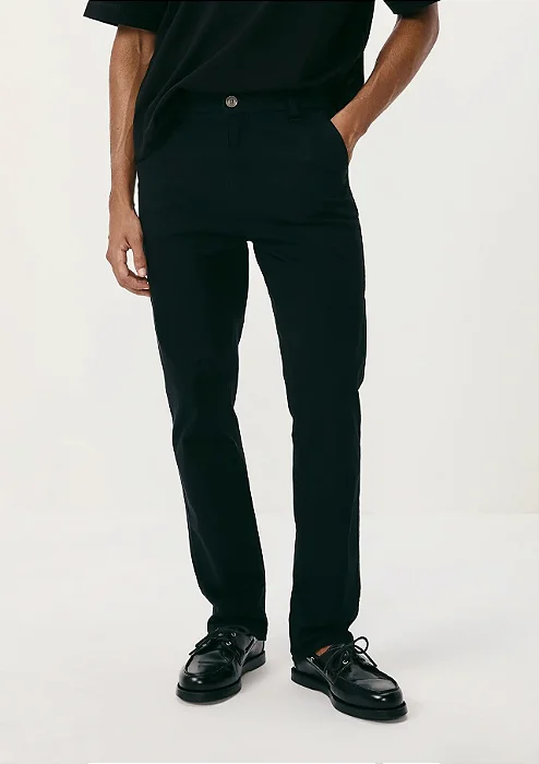 Calça Hering  Básica Masculina Chino Slim Em Sarja Com Elastano