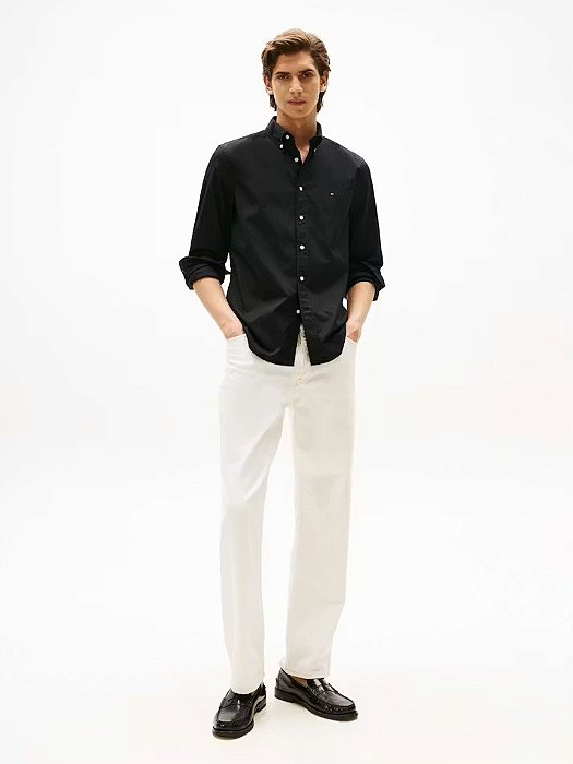 Camisa Tommy Hilfiger Masculina Regular Fit Core Flex Poplin