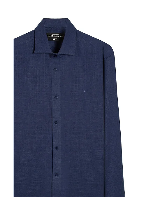 Camisa Ellus Like Linho Classic New Italian Dark Navy